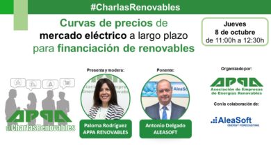 #CharlasRenovables – Curvas de precios de mercado eléctrico para financiación de renovables